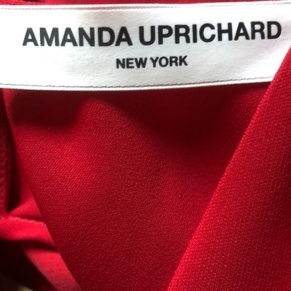 Amanda Uprichard Red Crepe Wrap Midi Maxi Dress Size P (0-2) - Picture 4 of 15
